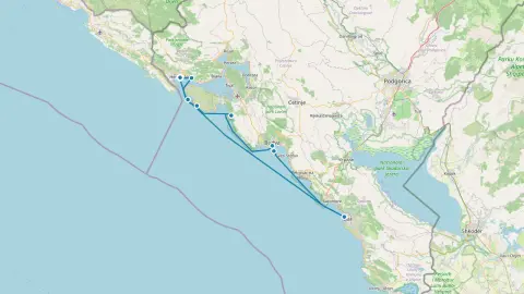 Map of the Relaxed Coastal Route (beginner) route