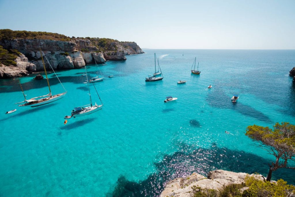 Sailing on a Charter Boat Around the Balearic Islands