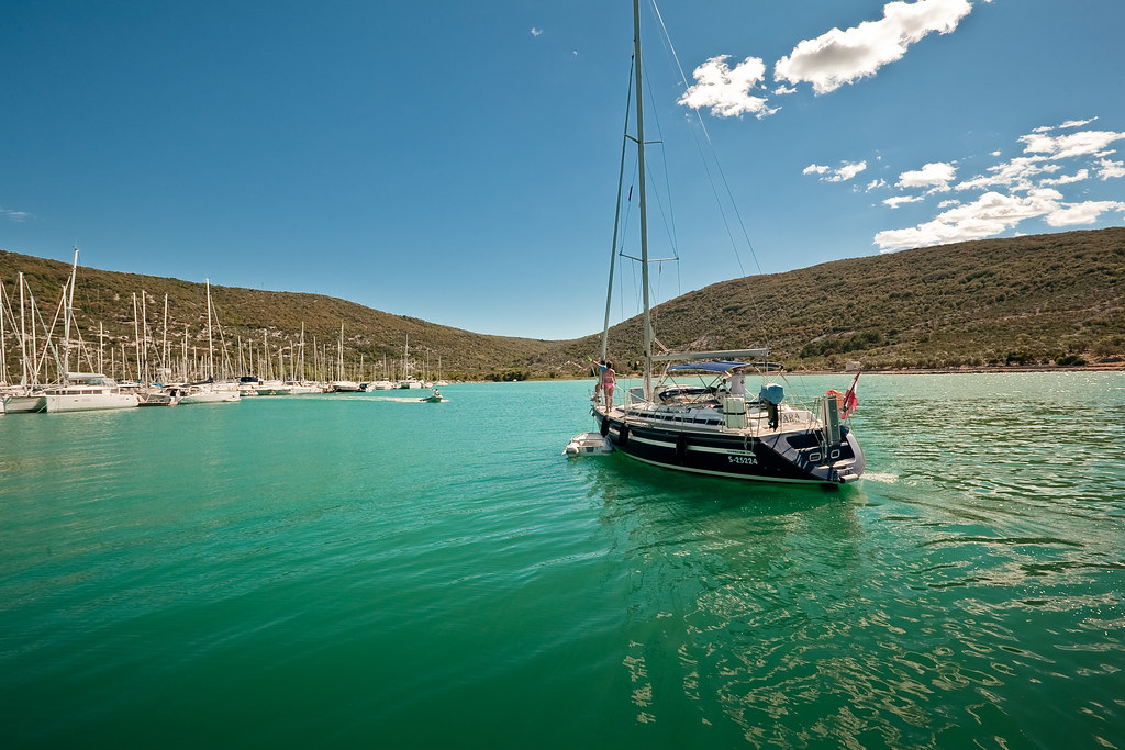 A beautiful sailing yacht in Croatia