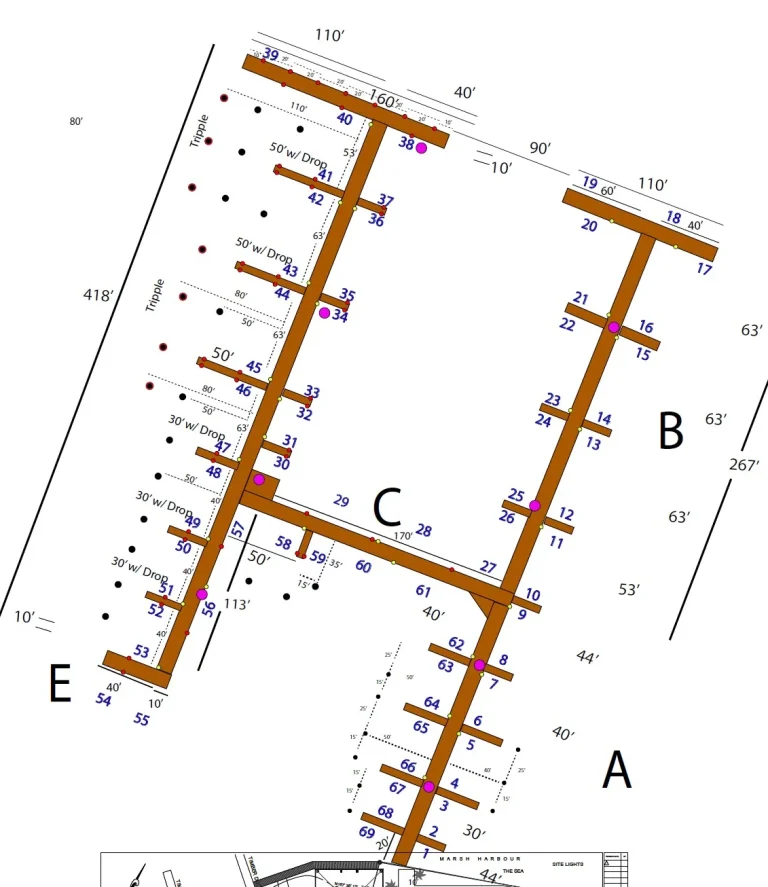Conch Inn Marina dock map