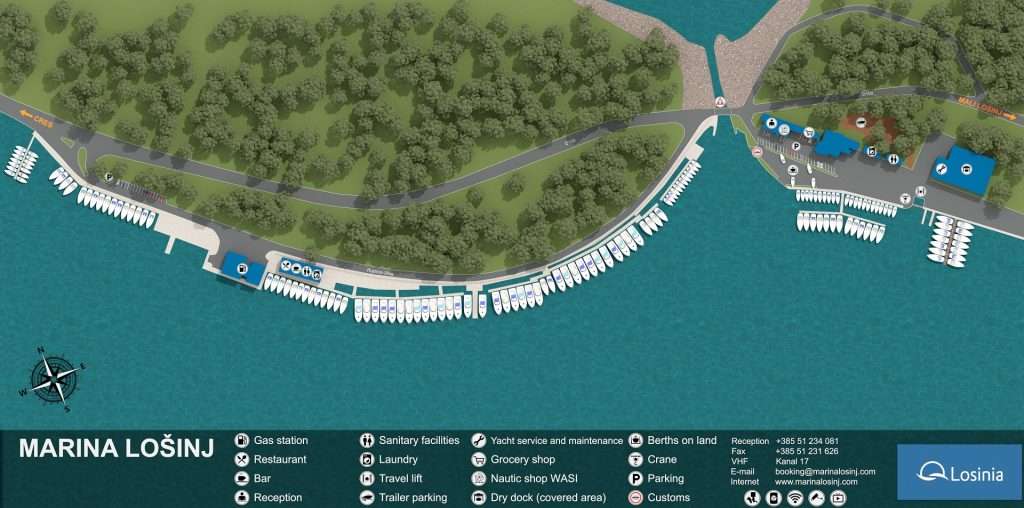 marina losinj plan
