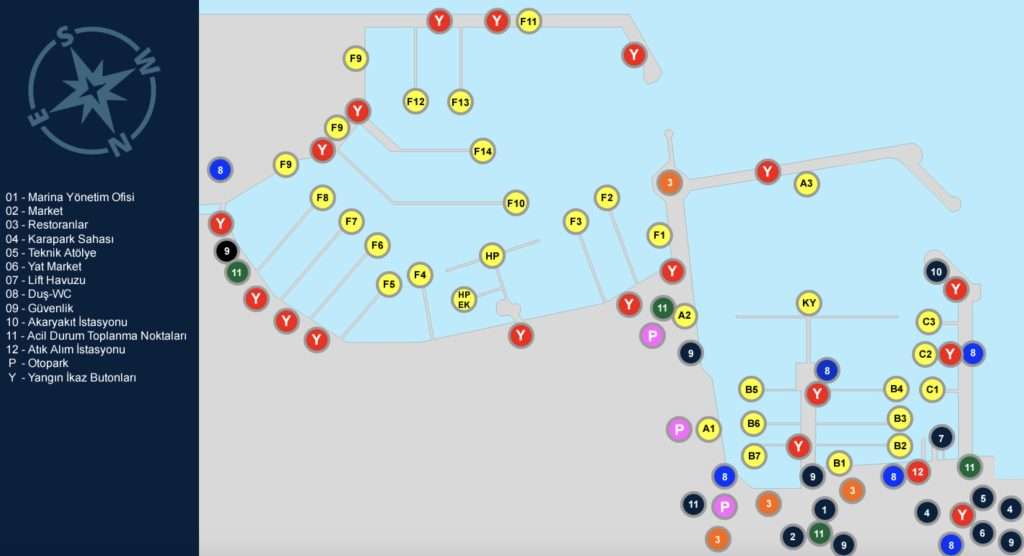 plan of Setur Kalamış and Fenerbahçe Marina